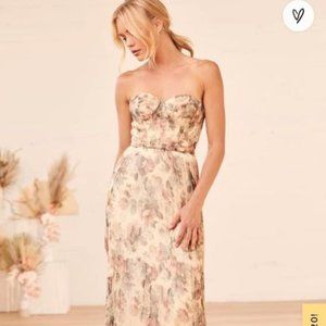 Lulu's Floral Floor Length Dress Size 4